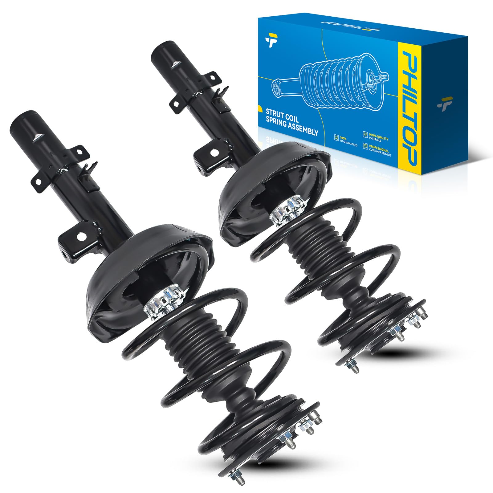 PHILTOP Front Complete Struts Shock absorber fits Honda Accord 2013 2014 2015 2016 2017 172970 172971 Struts with Coil Spring Assemblies Set of 2 SAA734