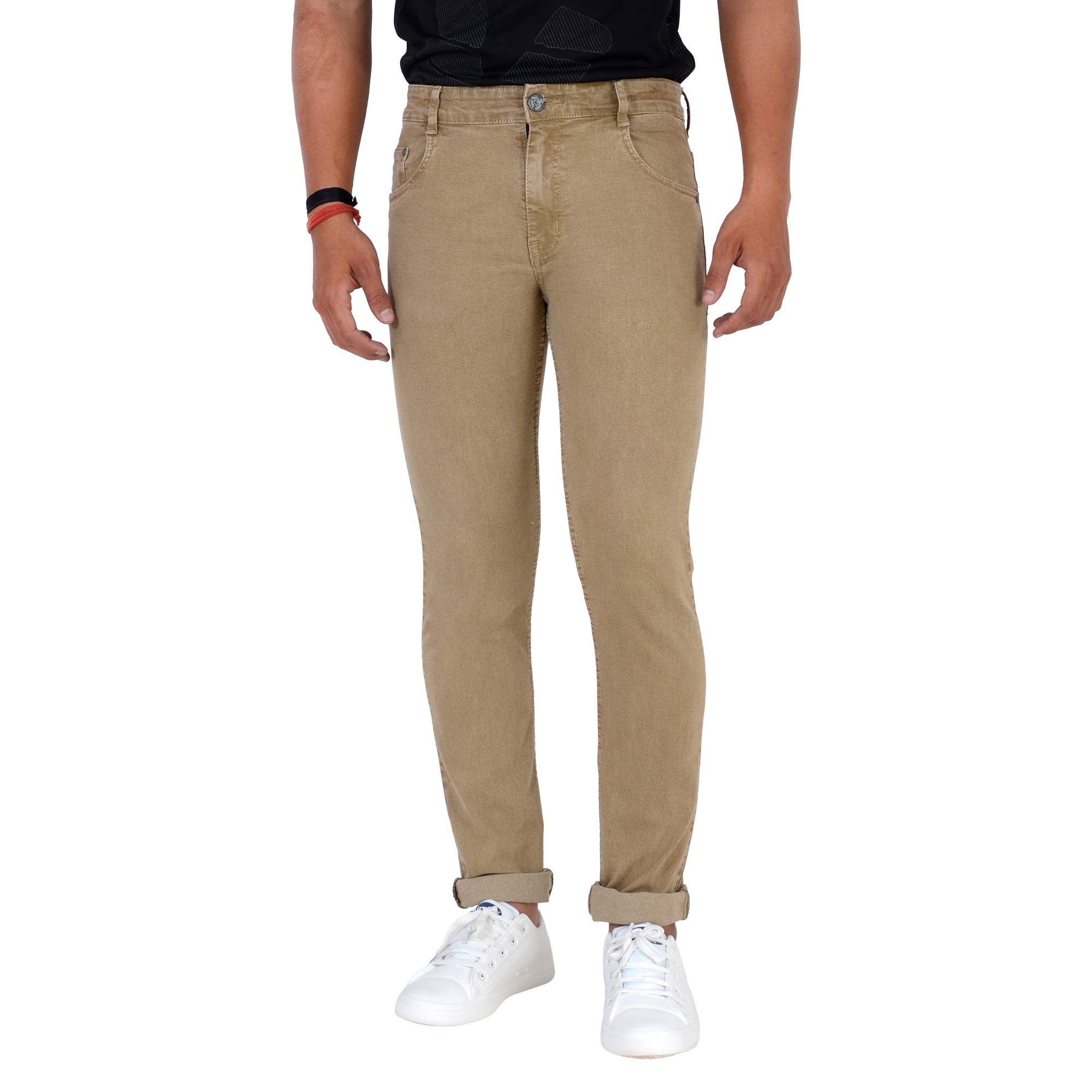 m. r. fashion Men's Wear Regular Fit Stretch Jeans Denim Pants Coffee-picture-11