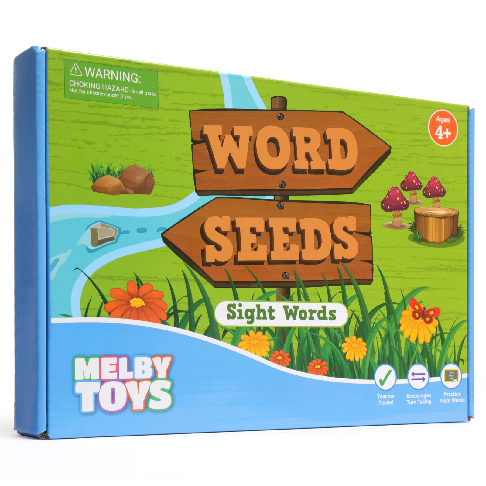 Melby Toys Word Seeds - CVC Sight Word Reading Games, Primary Phonics Flash Card Alternatives for Kids, Learning Activities/Resources and a Classroom Must Have