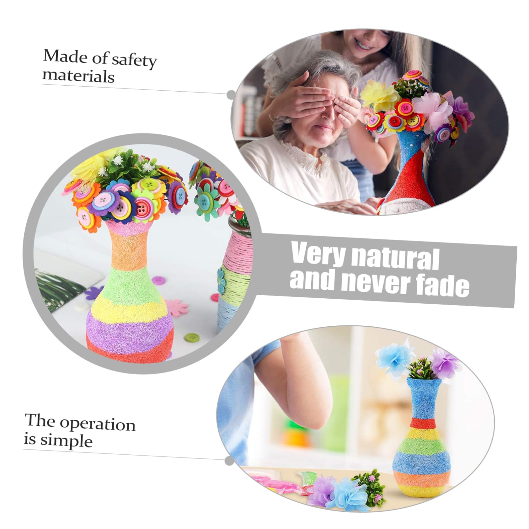 2 Juegos De Jarrón DIY Kit De Actividad DIY Kits De Proyecto De Bricolaje Florero Kit Para Manualidades Actividad DIY Para Niños Kit De Arte Florero Niños Arte Hecho A Mano Kit De