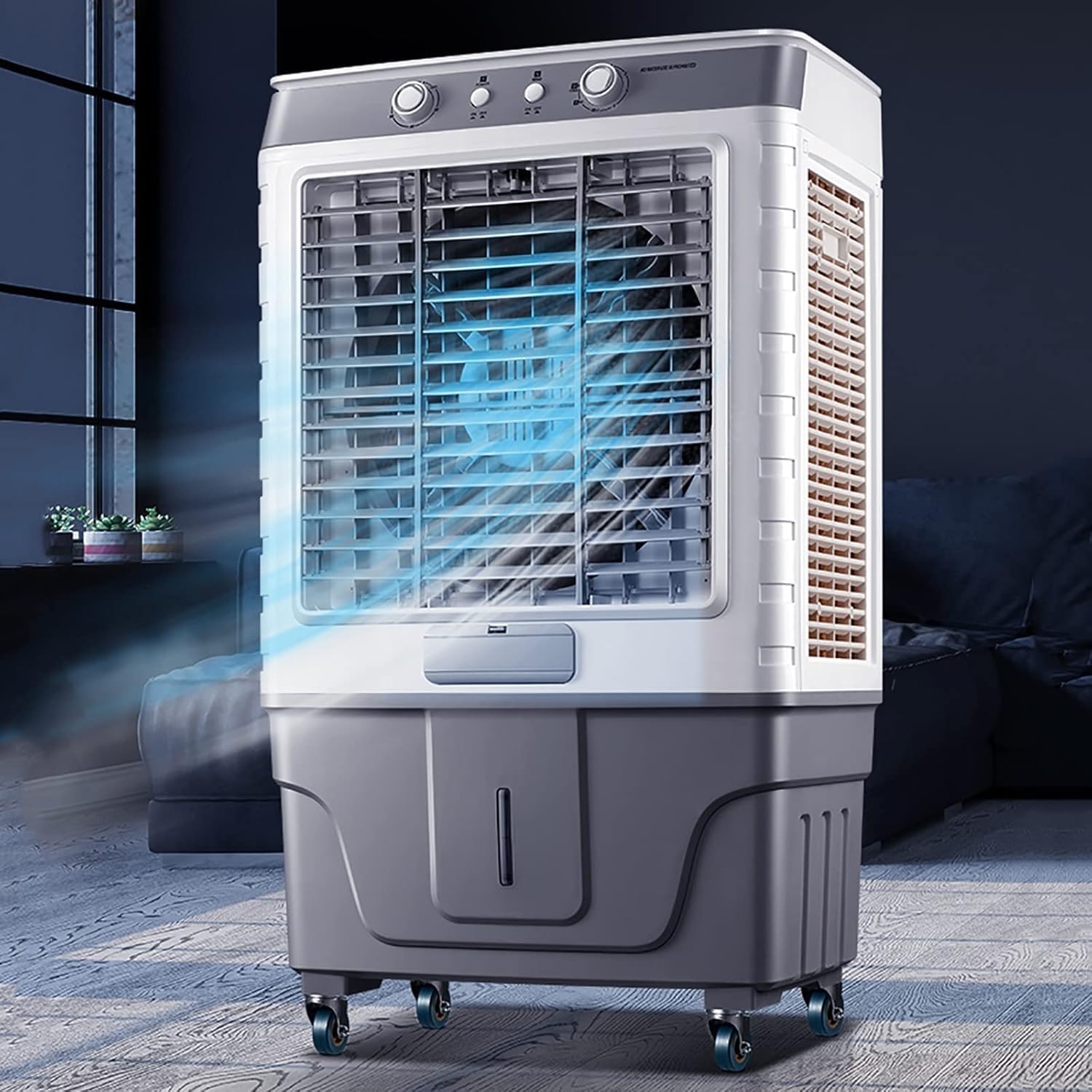 LaYiQimn Air Cooler,Commercial Evaporative Air Cooler, 3-in-1 Air Cooler, 3 Wind Speeds, Industry Humidifier, Household Cooler