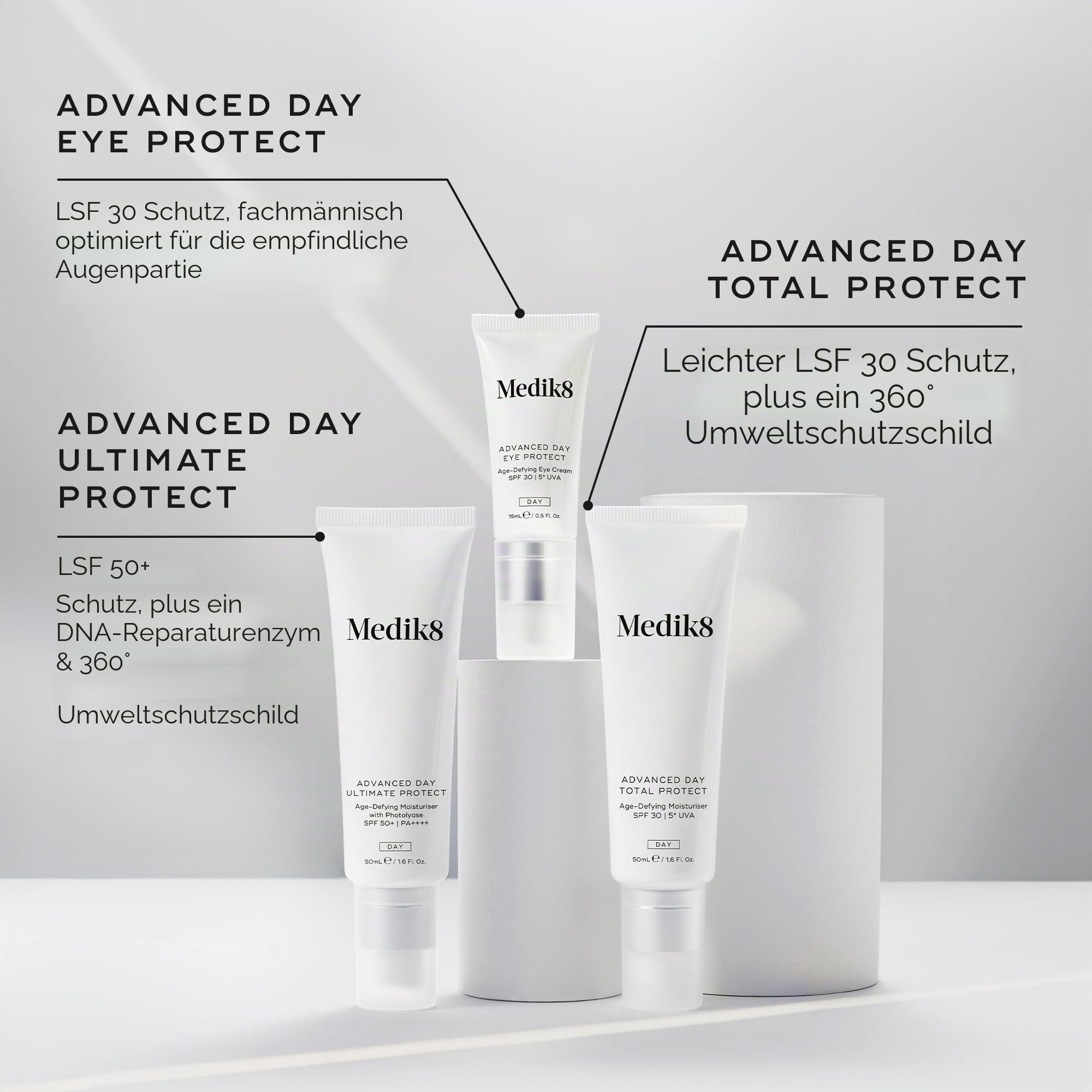 Medik8 Advanced Day Eye Protect - Anti-Aging-Augencreme - LSF 30 - Wirkt gegen dunkle Augenringe, beugt Falten vor und glättet diese - 15ml | LSF 30 5* UVA-Schutz, erhält eine jugendlich aussehende Augenpartie, multifunktionale Abwehr gegen Alterung Augen