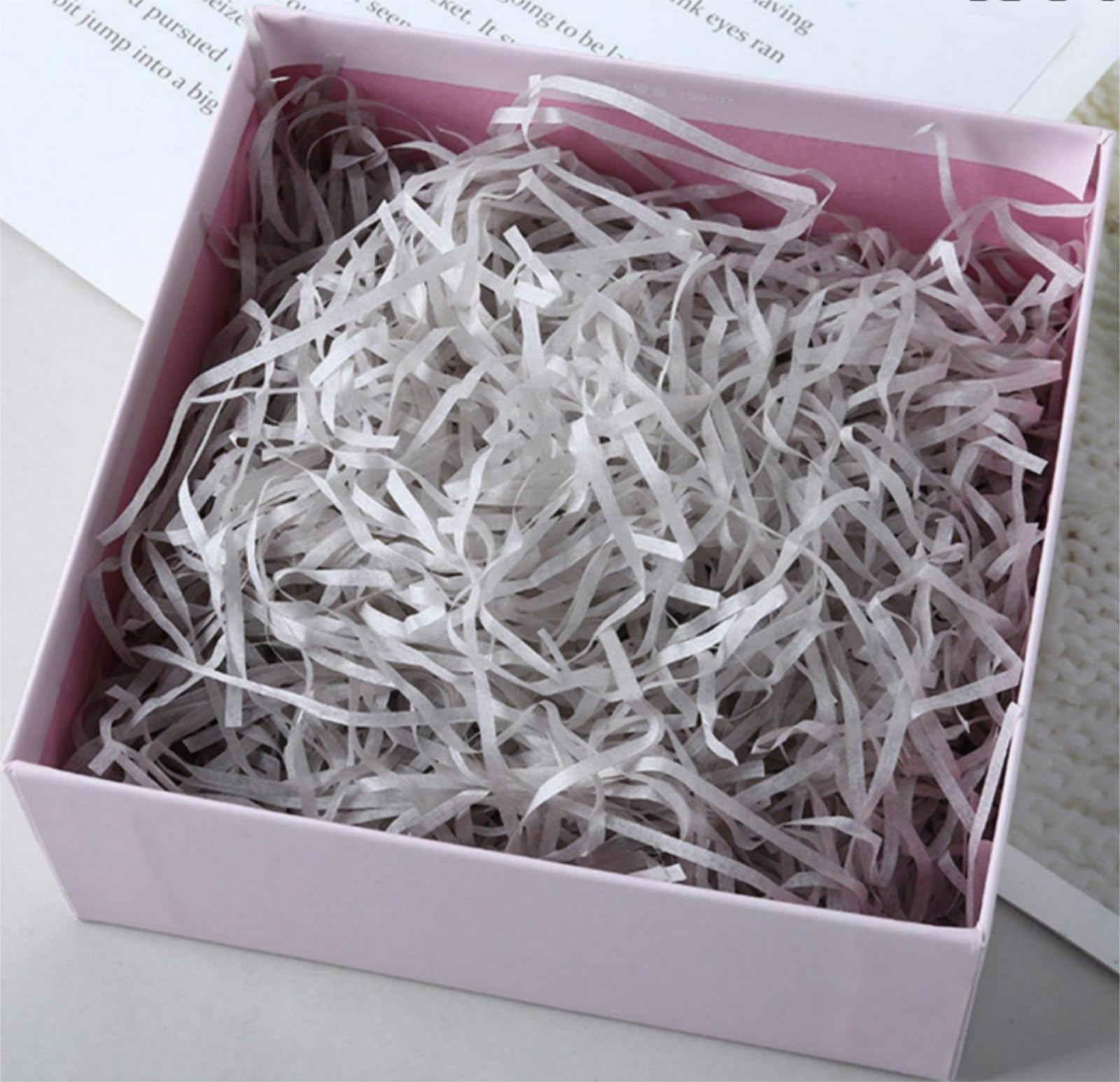 HXJDAM 150g Grey Shredded Tissue Paper, Grey Shredded Paper for Gift Boxes, Soft to the Touch, Ideal Gift Packaging Filler and Hamper Filling โ image 1