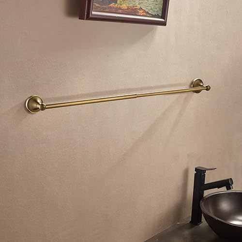 Miniatura 2 de WINCASE Conjunto de accesorios de baño de latón, juegos de barra de toalla ajustable antiguos, conjunto de accesorios de baño de latón cepillado