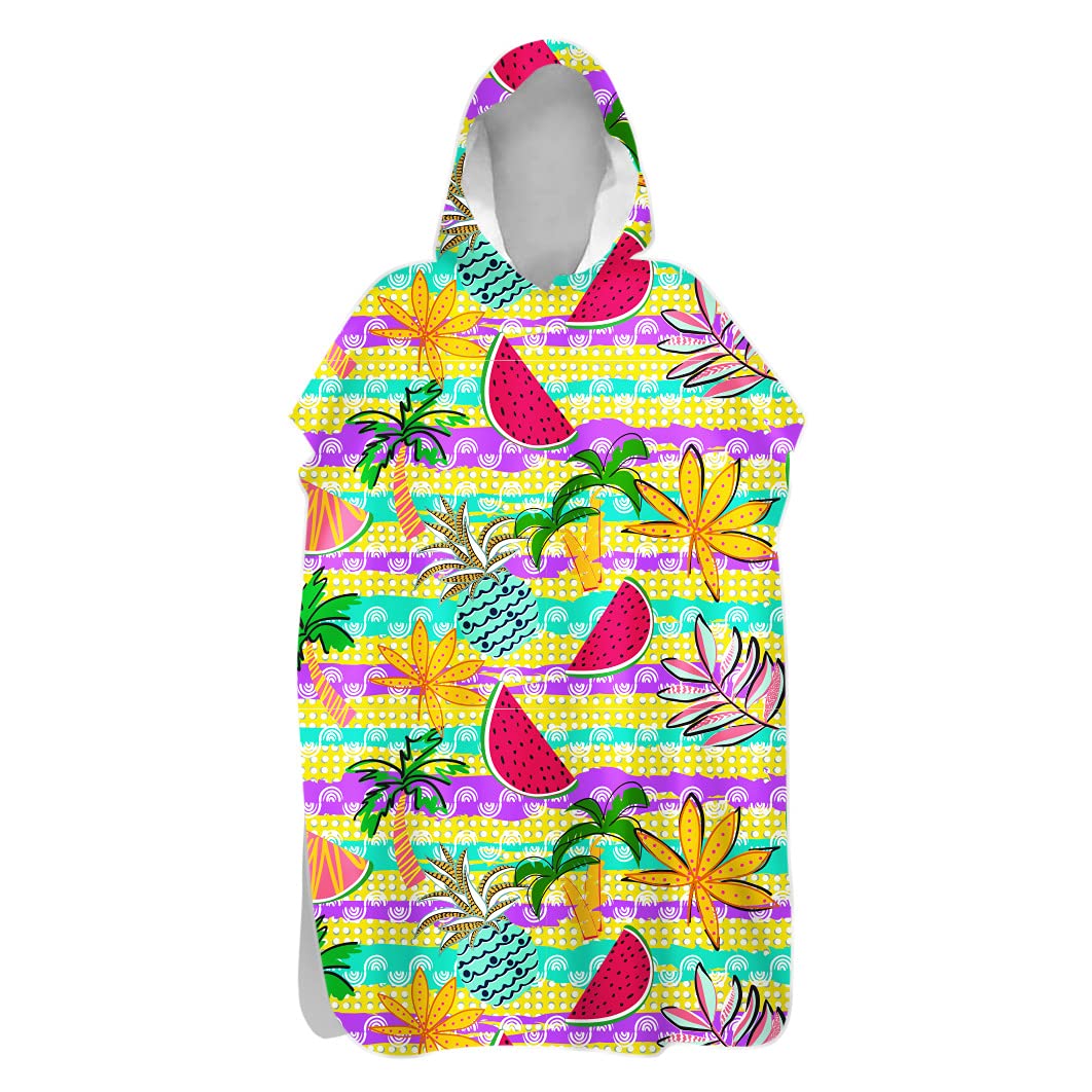 Asciugamano con Cappuccio Bambini Poncho da Bagno, Morbuy Telo Mare Poncho Arcobaleno 3D Leggero Asciugatura Rapida Accappatoio da Surf in Microfibra per Adult Bambino (Alpaca,60x80cm
