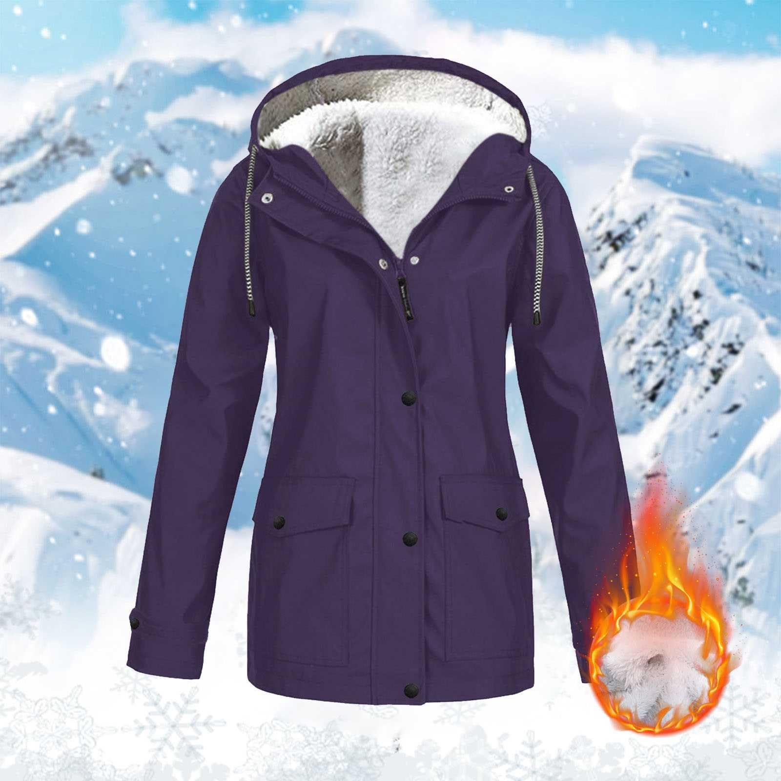 Felpa Con Cappuccio In Pile Da Donna Parka Giacche A Calde Invernali Cappotti Sci Capispalla Piumino Giacca Vento Tecnica Trench Impermeabile Tuta Pioggia Trekking Waterproof Alpinismo