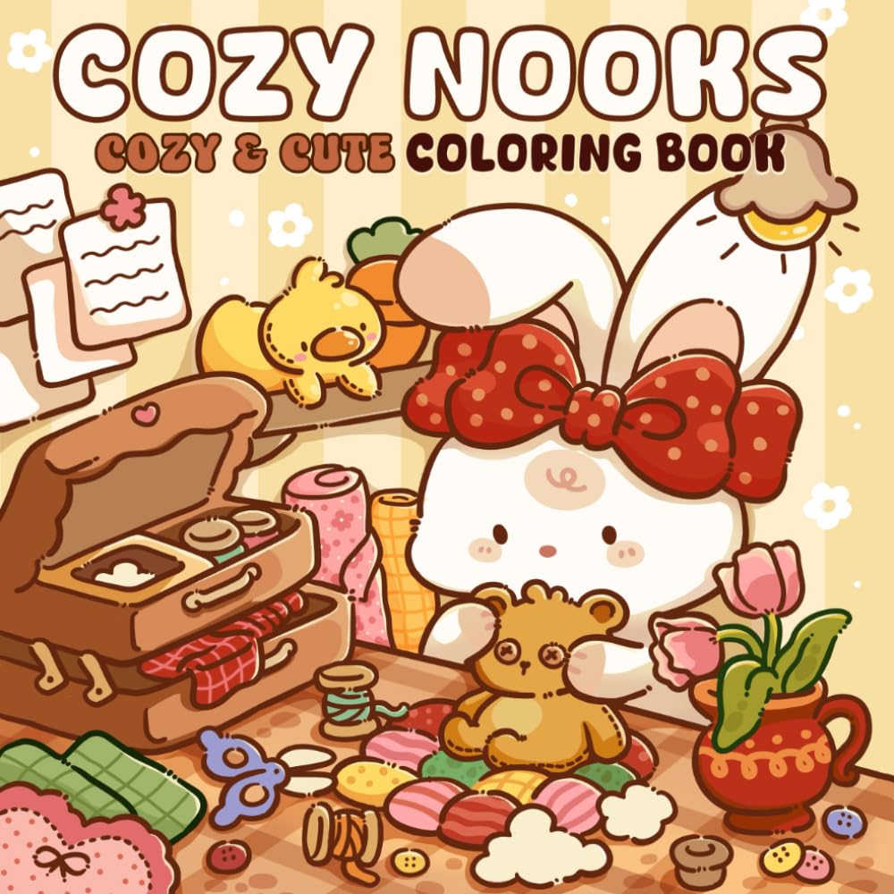 Cozy Nooks: A Soothing Coloring Book for Adults and Teens Featuring Warm Nooks for Relaxation and Stress Relief