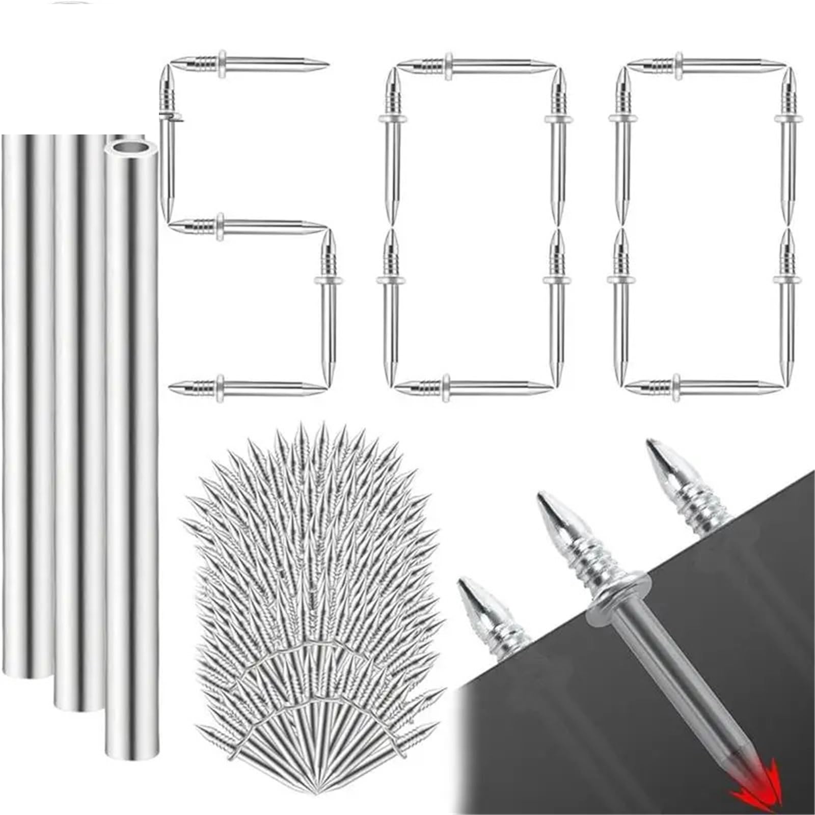 Yangshe 500Pcs Double-Head Skirting Seamless Nails 400/500/600Pcs Carbon Steel Thread Nails For Trim