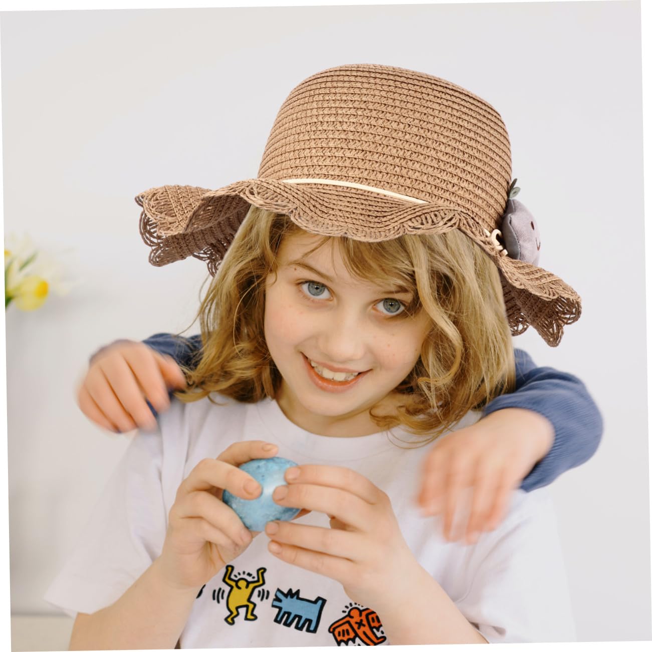 LIFKOME Parasol Sombreros de Sol para Sombrero de Cubo Esponjoso Mimbre Bolso Tapa Sling Bag Shoulder Bag Sombrero de Verano para Bolsa de Sombrero de Verano Khaki