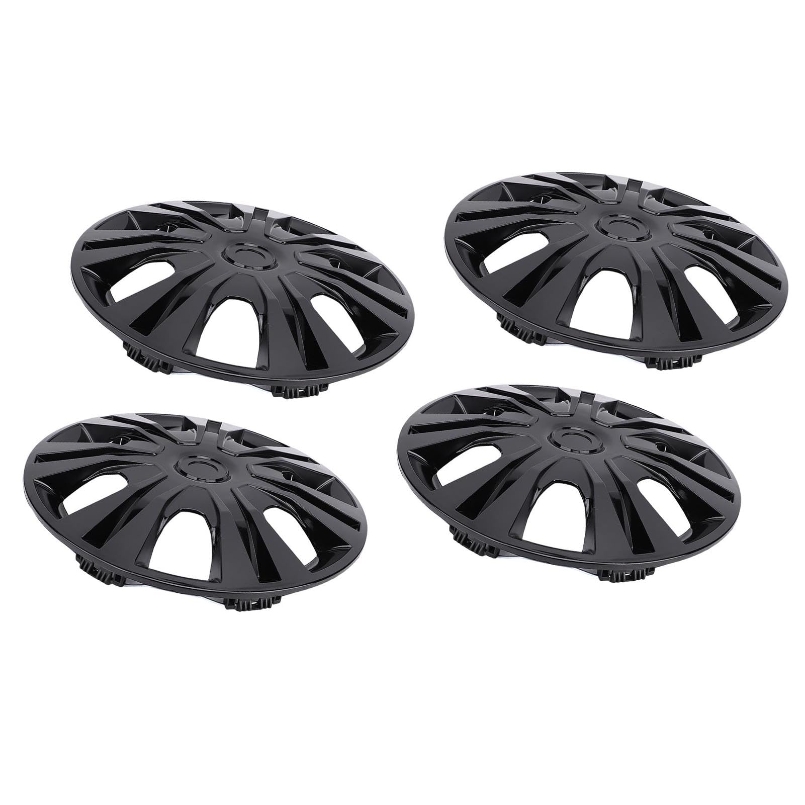 Tapacubos Universales de 16 Pulgadas con Protección Fuerte para Coches, Camiones, SUV, Cubierta de Llanta a Presión para, Asiento, Juego de 4 (Negro)