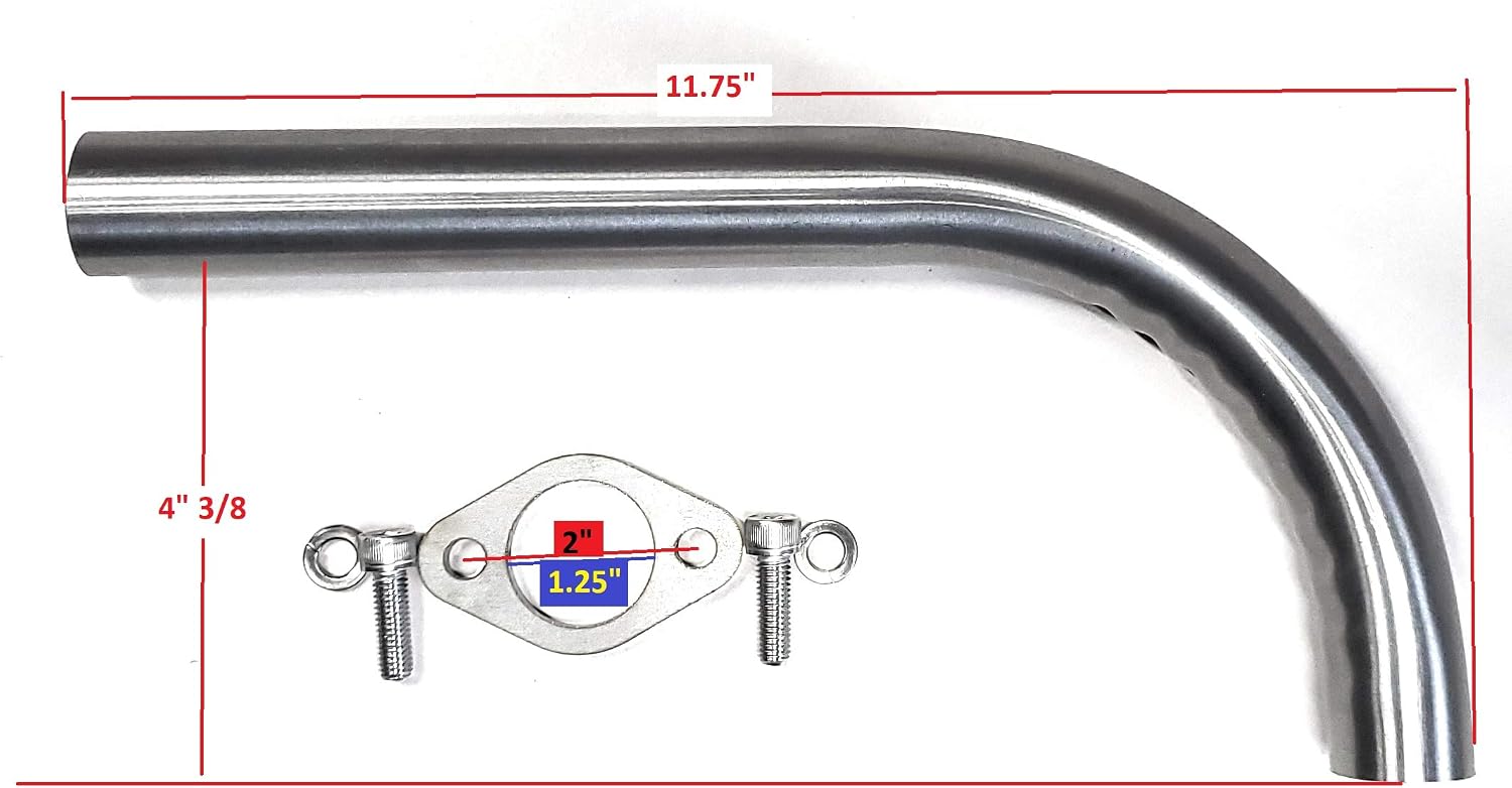 Exhaust Pipe Stainless Steel 304 (YOU WELD IT) Predator 301 & 420cc, GX 270, 390