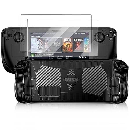 Steam Deck Case Stream Deck Case with Anti-Slip Particles, Suitable for Steam Deck Cover, Anti-Skid Anti-Collision Anti-Scratch Anti-Scratch Ergonomically Designed Anti-Drop Grip Design