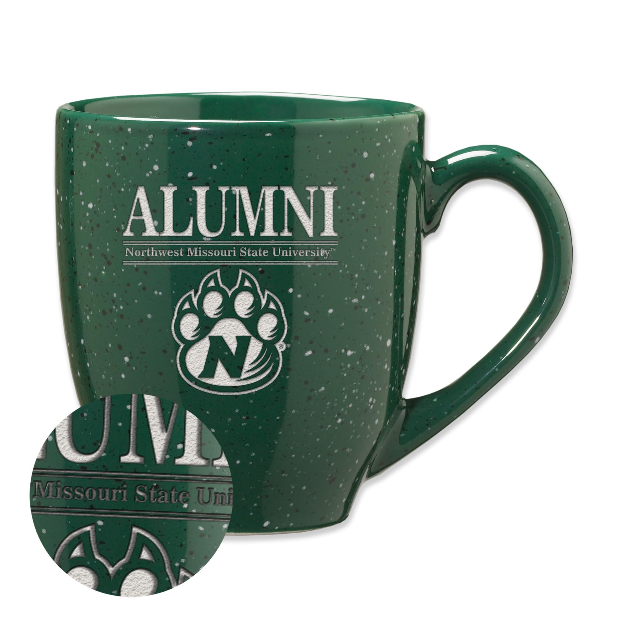 Rico IndustriesRico Industries NCAA Northwest Missouri State Bearcats Alumni 16 oz Team Color Laser Engraved Speckled Ceramic Coffee Mug