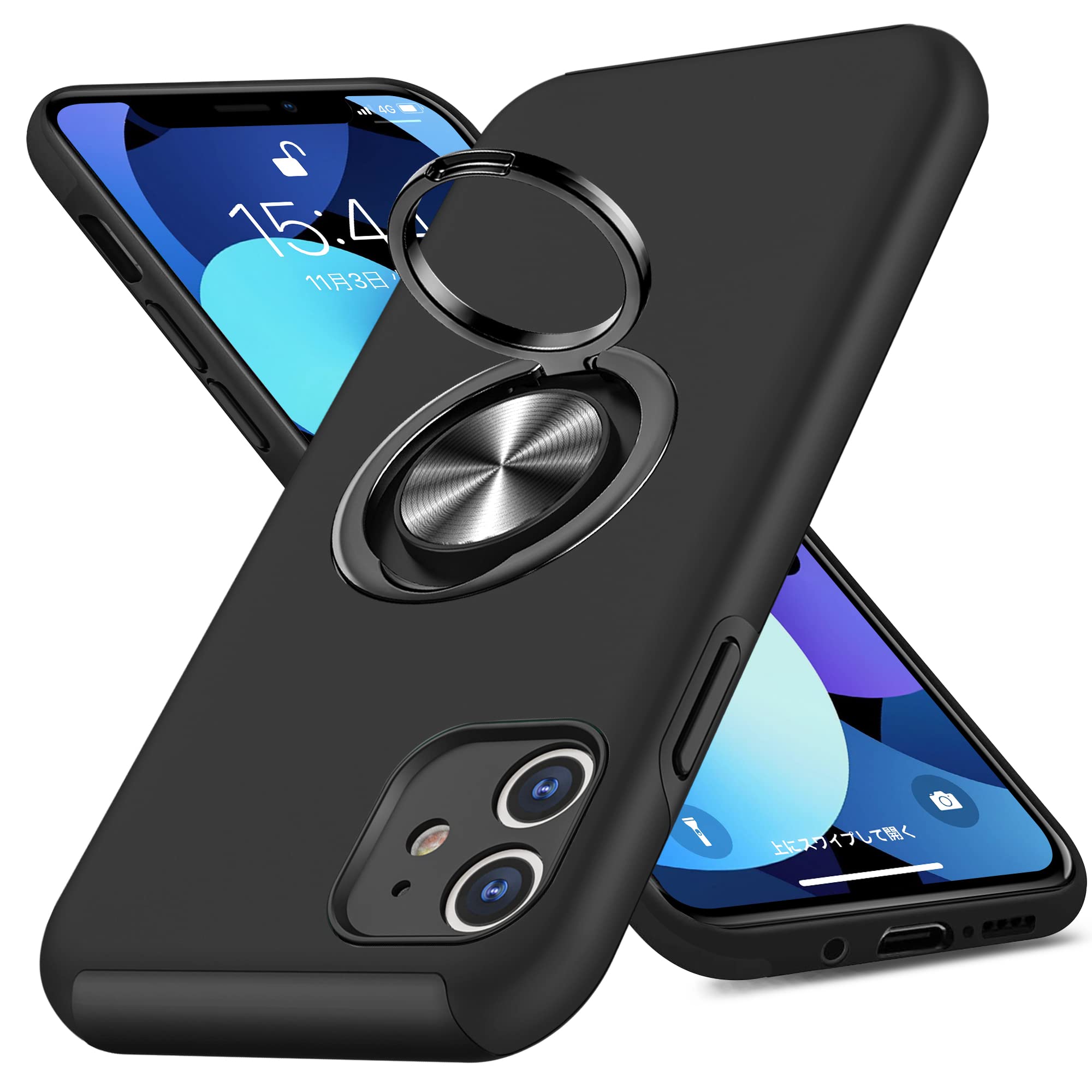 Amazon.co.jp: LHWEGOM 向けの iPhone 12 Mini 用のケース リング PC+
