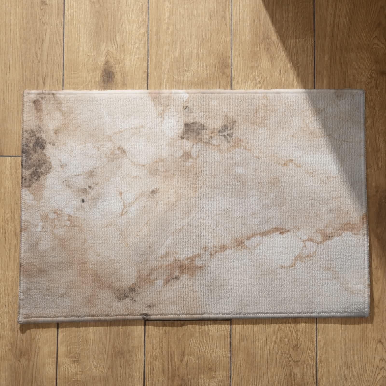 Tapis d'entrée intérieur en flanelle douce motif marbré moderne