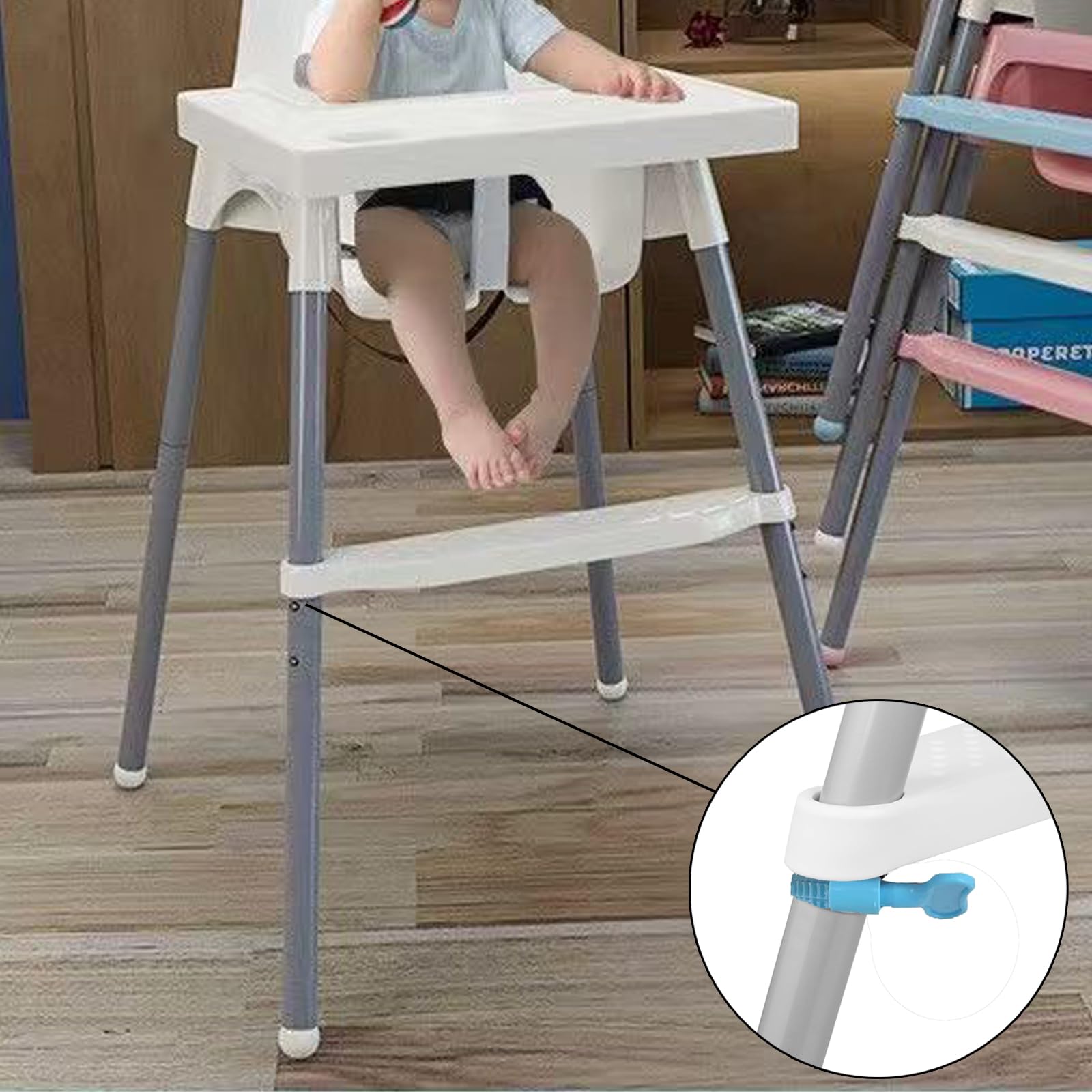Poggiapiedi Regolabile Antiscivolo per Seggiolone Ikea Antilop