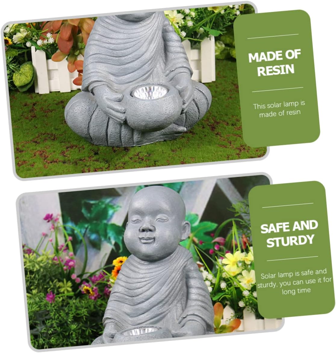 UPKOCH Solar Garden Light Waterproof Outdoor Decoration for Yard and Lawn Solar Powered Resin Ornament for Creative Landscape Design