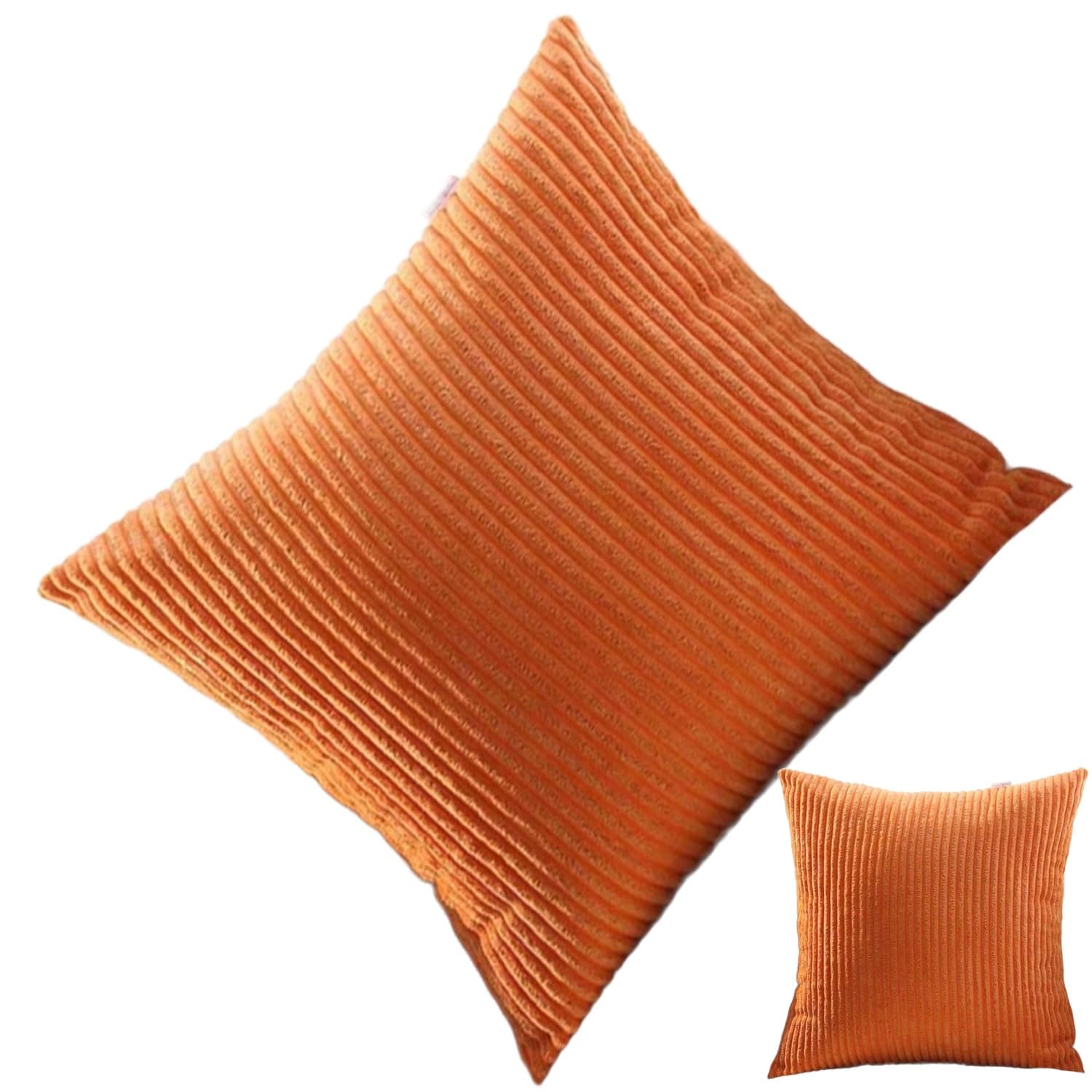 ILiemao 2 Pack Corduroy Soft Decorative Square Rectangle Throw Pillow Cover 60x60 50x70 80x80 cm Cushion Covers Pillowcase, Home Decorations for Sofa Couch Bed Chair(W19,2pcs 40x40cm)