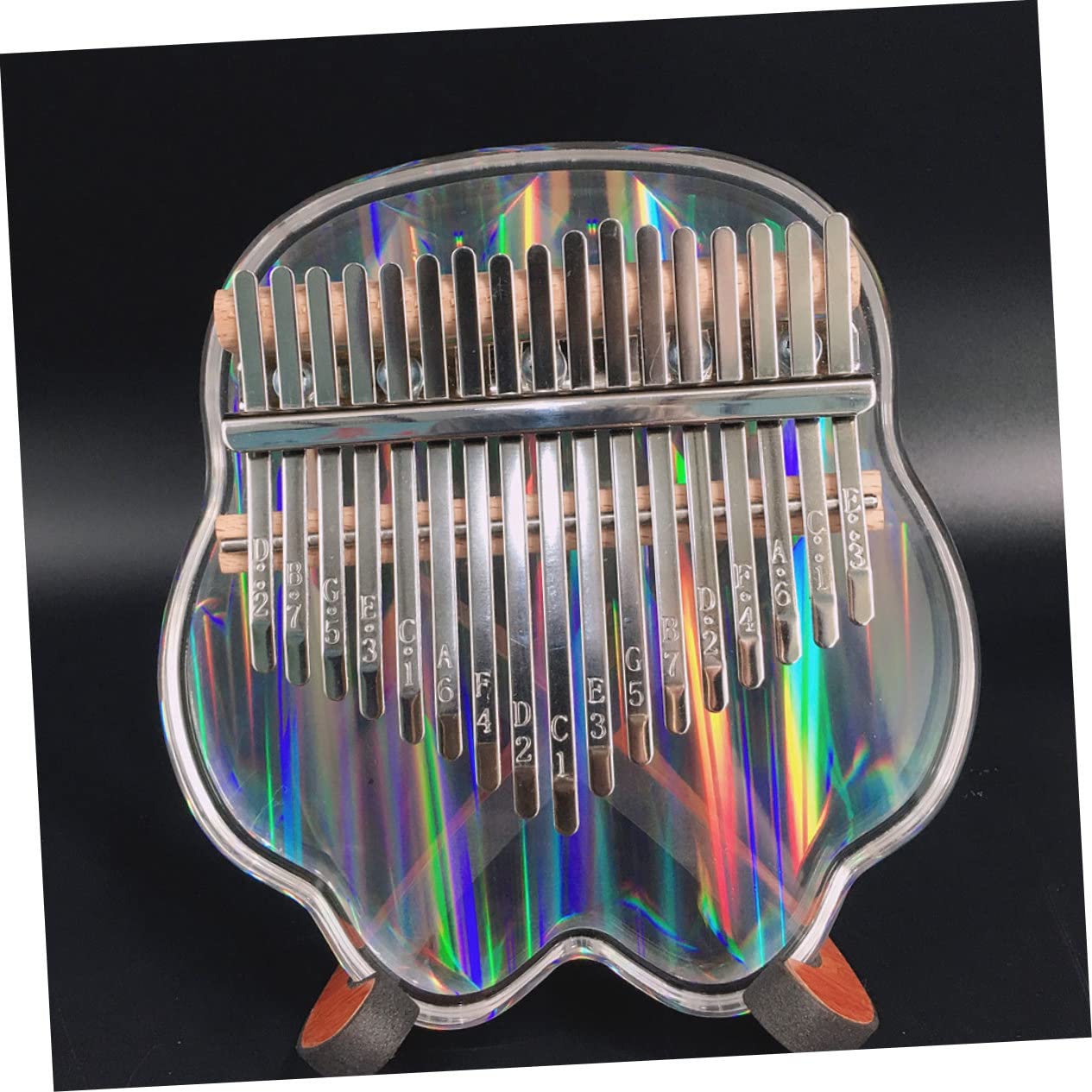 1set Mini Kalimba Portatile Tasti Acrilico Trasparente Strumento Musicale Per Iniziare Creativo Per Amici e Famiglia Per Performance e Registrazioni