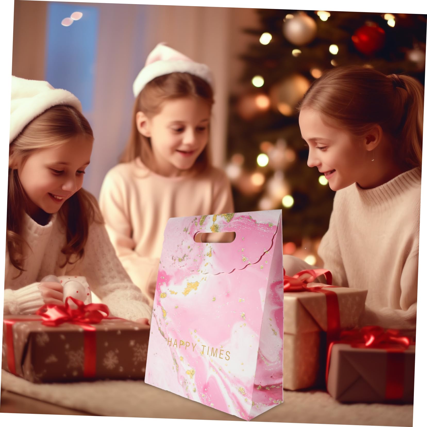 SKISUNO 10piezas Bolsa De Papel Grande Diseño De Mármol Para Fiestas Tote Bag Reutilizable Asas Para y Souvenirs