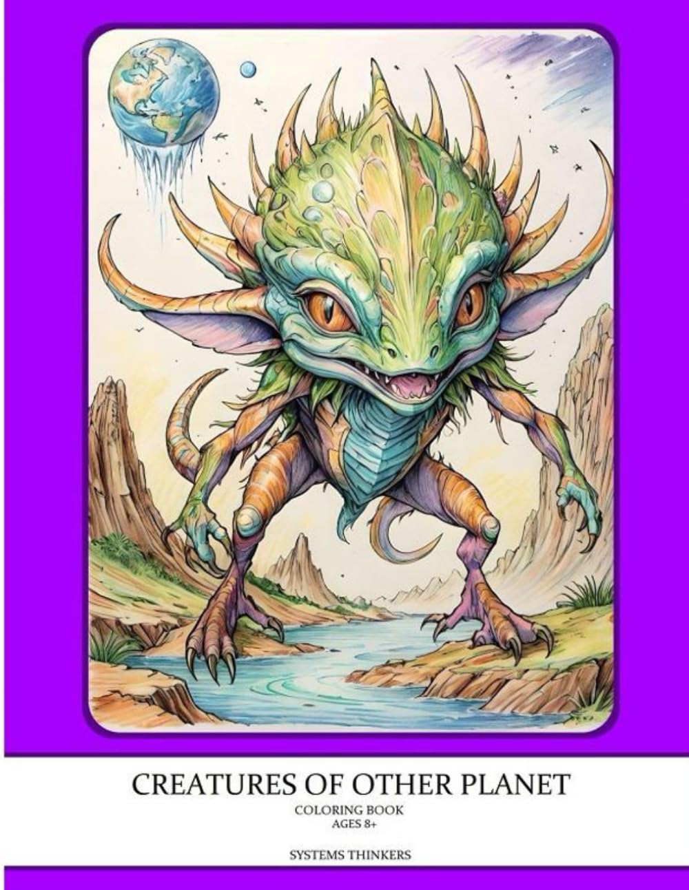 creatures from other planet: coloring book