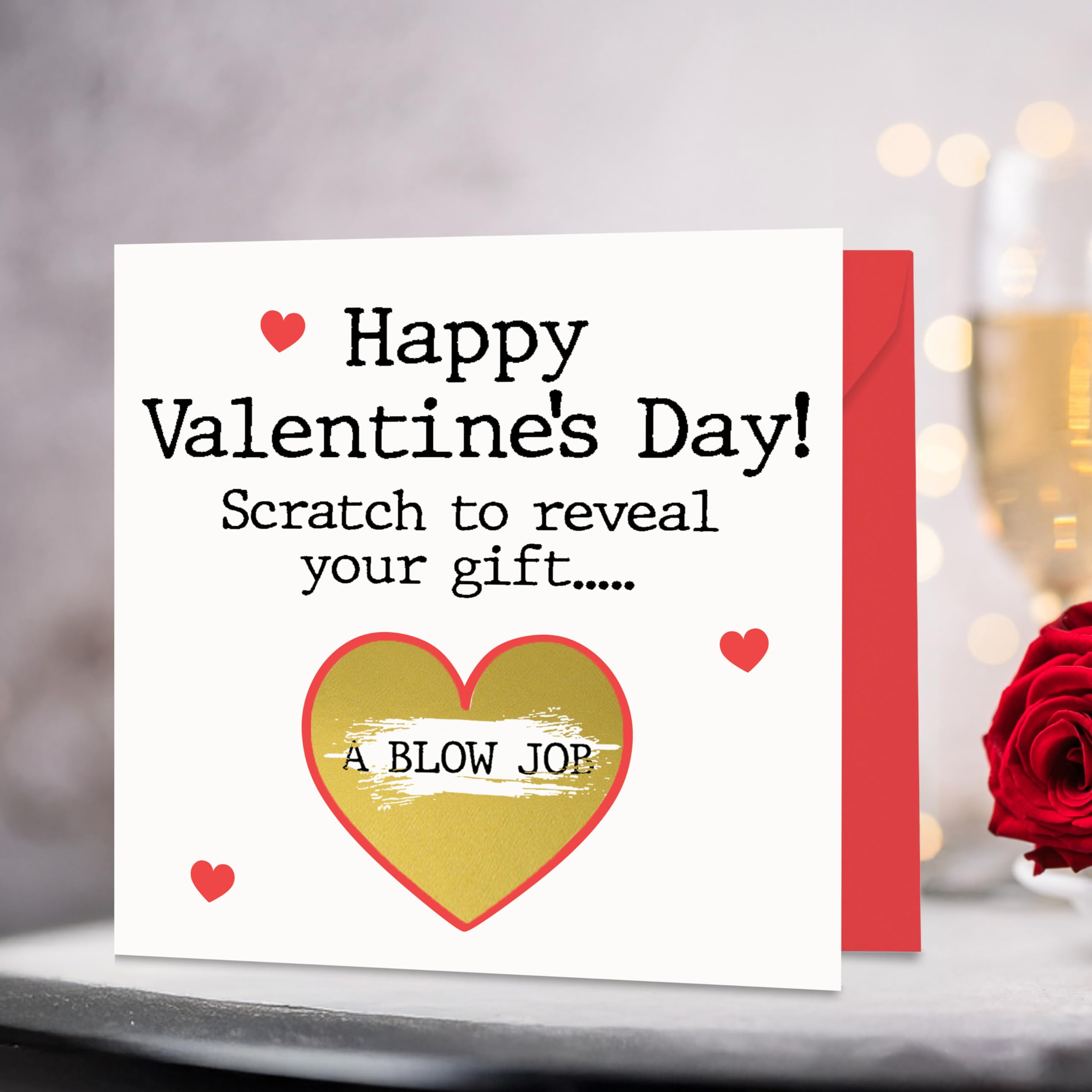 Naughty Valentines Day Card Dirty Valentines Cards Naughty Scratch Card Valentines Card For Him Valentines Card Husband Boyfriend Fiance Fiancee Rude Gift (Blow) - Image 2