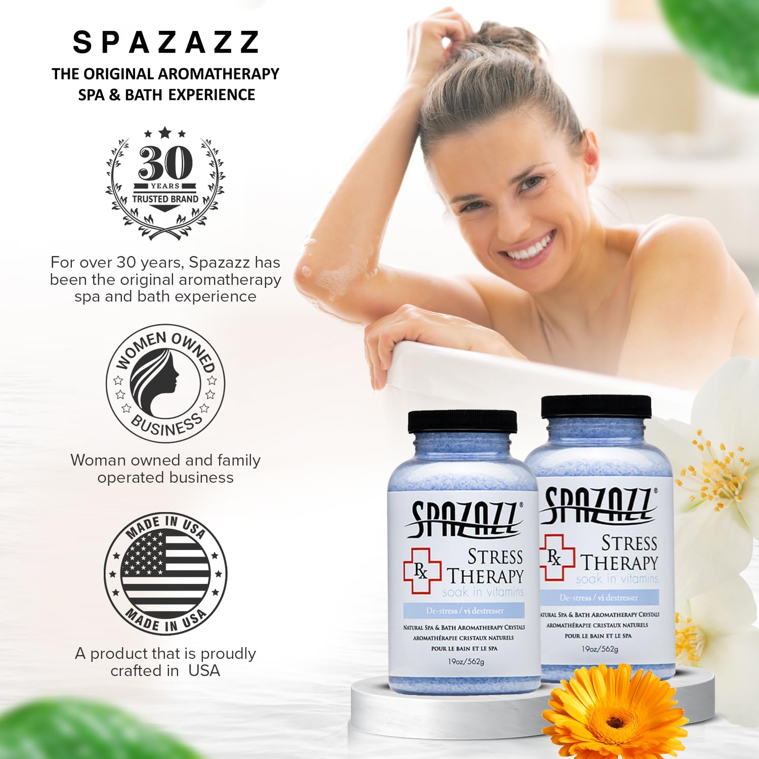 Amazon.com : Spazazz Rx Stress Therapy Natural Spa & Bath Salt