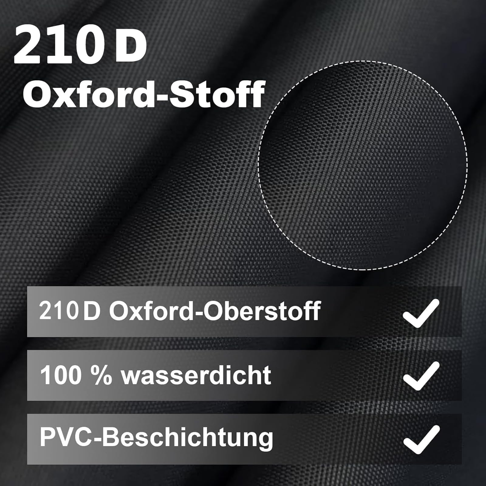 Housse de hamac Oxford 210D – Housse de protection extérieure imperméable pour hamac de jardin, bâche de camping durable pour hamacs suspendus. Dimensions : 285 x 17 x 80 cm. Couleur : noir