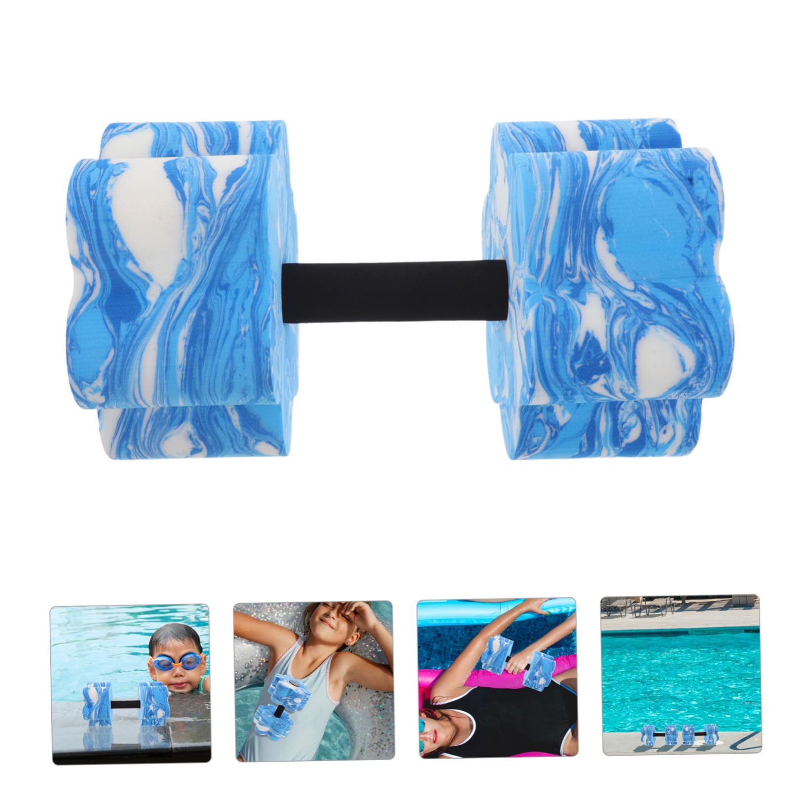 Manubri d'Acqua Galleggianti in Eva per Allenamento in Piscina 2 Pezzi, Manubri Yoga per Donne e Ragazzo Ragazza con Multifunzione Adatti Esercizi Acquatici