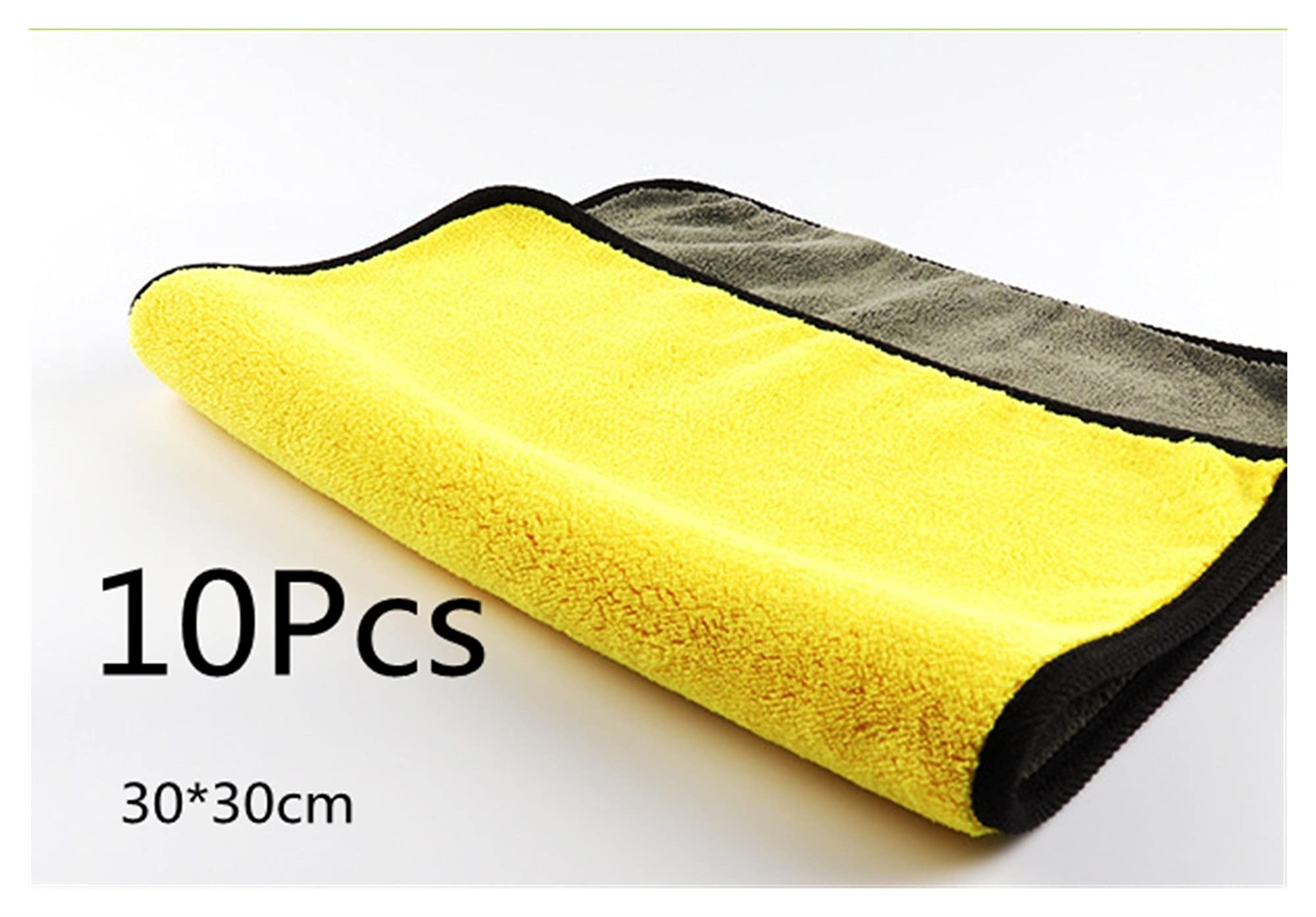 suchy ręcznik Extra Soft Myjnia samochodowa Ręcznik z mikrofibry Ściereczka do czyszczenia samochodu Suszenie Ściereczka do pielęgnacji samochodu Detailing Car WashTowel (kolor: złoty) (biały)
