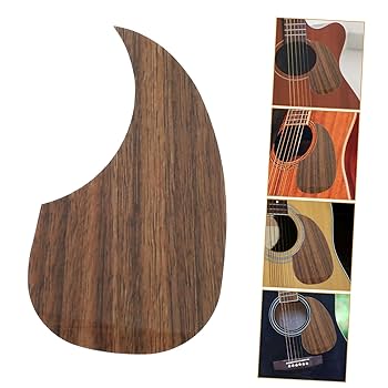 木製ピックガード　ウォールナット Amazon.co.jp: Mikinona アコースティックギターピックガード