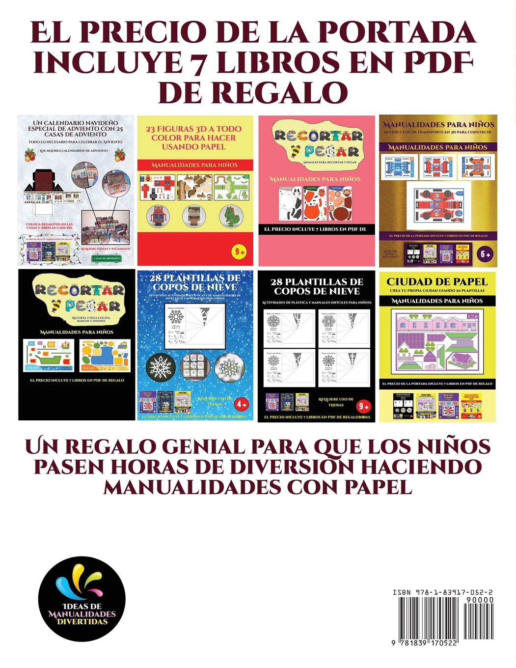 Manualidades de Navidad para preescolar (23 Figuras 3D a todo color para hacer usando papel): Un regalo genial para que los ninos pasen horas de diversion haciendo manualidades con papel.