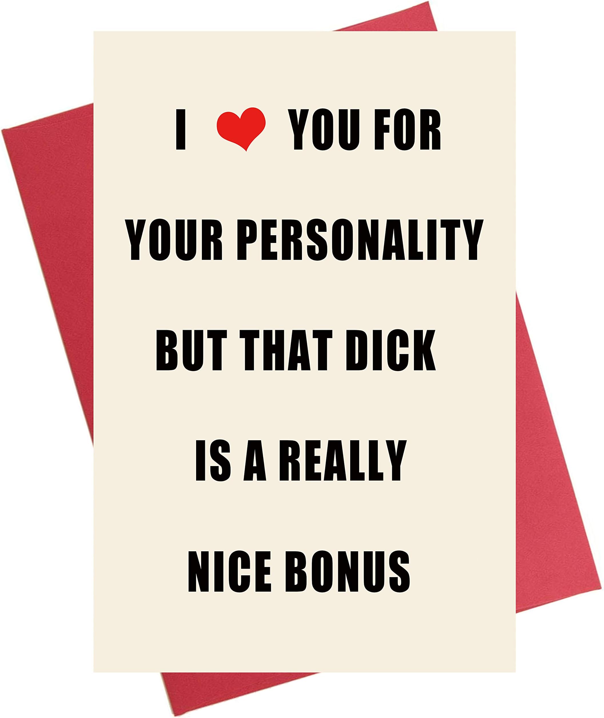 Naughty Anniversary Card | Rude Funny Birthday Card for Boyfriend, Husband, Him, Funny Love Card from Wife…