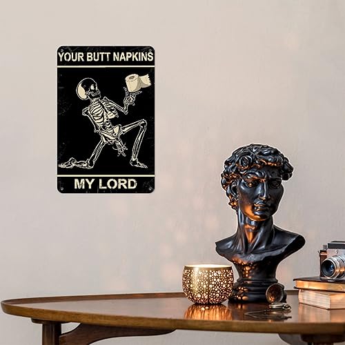 Miniatura 5 de Letrero de metal para baño, decoración de pared, diseño divertido con texto en inglés My Lord My Lord, carteles artísticos de pared para el hogar,