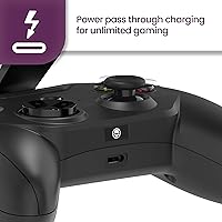 Vista 5 de Rotor Riot Controlador de gamepad certificado MFI para iPhone con cable con compatibilidad L3 R3 paso de energía a través de la carga almohadilla D