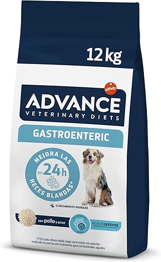 Advance Veterinary Diets – Pienso para perros cachorros y adultos medianos y grandes Advance Gastro Intestinal Dietas Veterinarias. 12 Kg