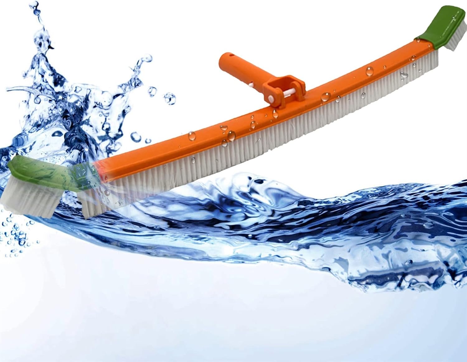 Pool Brushes Swimming Pool Scrub Brush Effective Algae Scrubber with Extended Arc-Shaped Brushes Suitable for Corner Tile Floor Cleaning