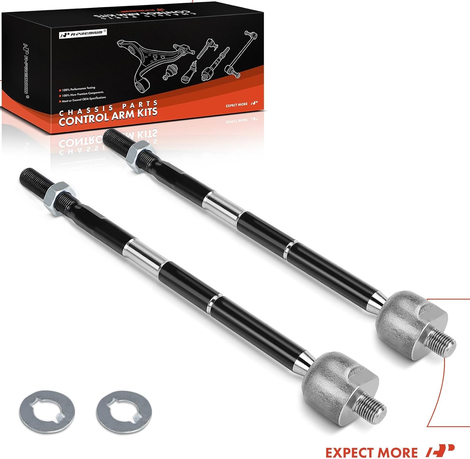 A-Premium 2 x Front Inner Tie Rod Ends, Compatible with Scion tC 2005-2010