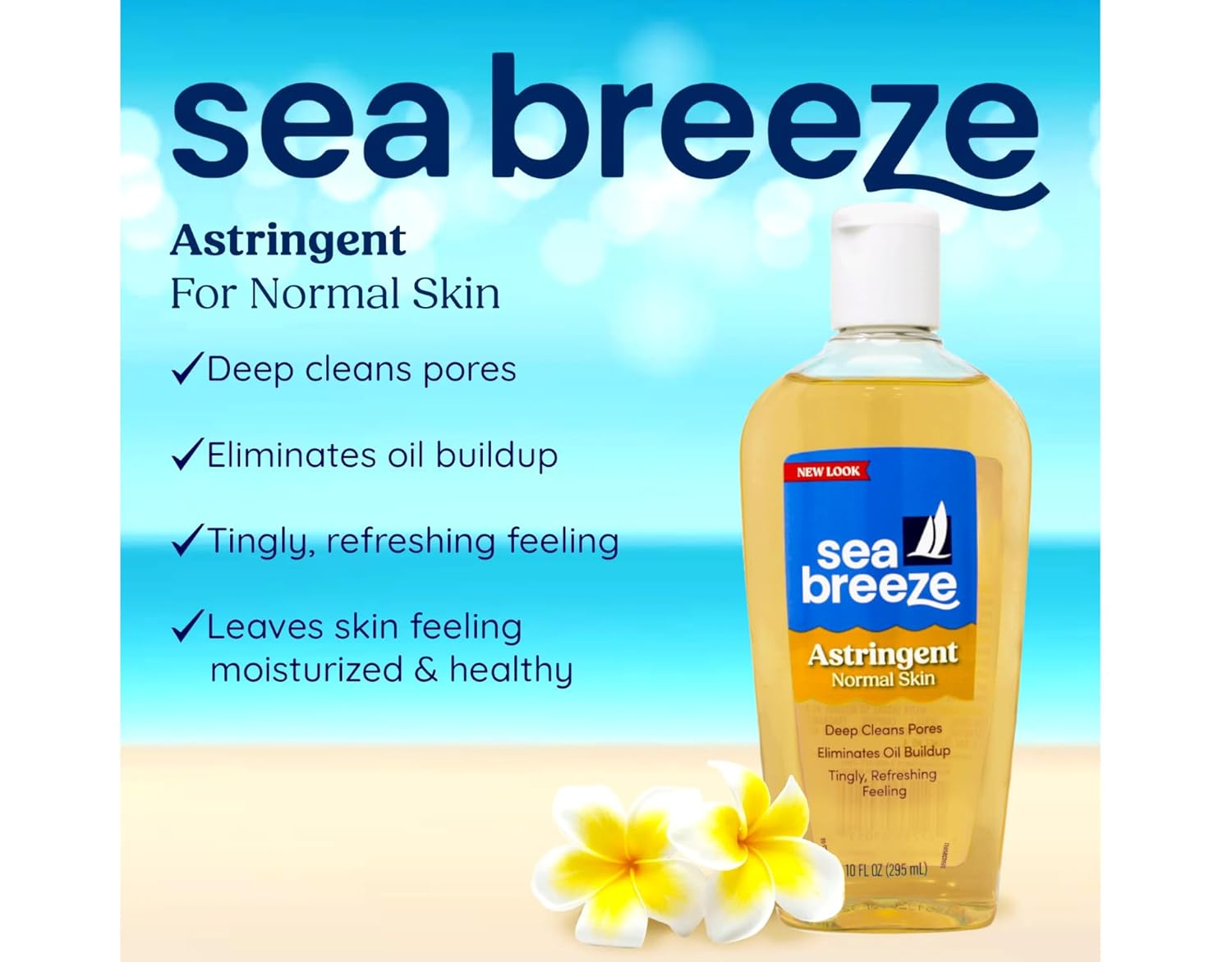 Sea Breeze Astringent, Normal Skin, Deep Cleans Pores, 10 oz (Pack of 6)