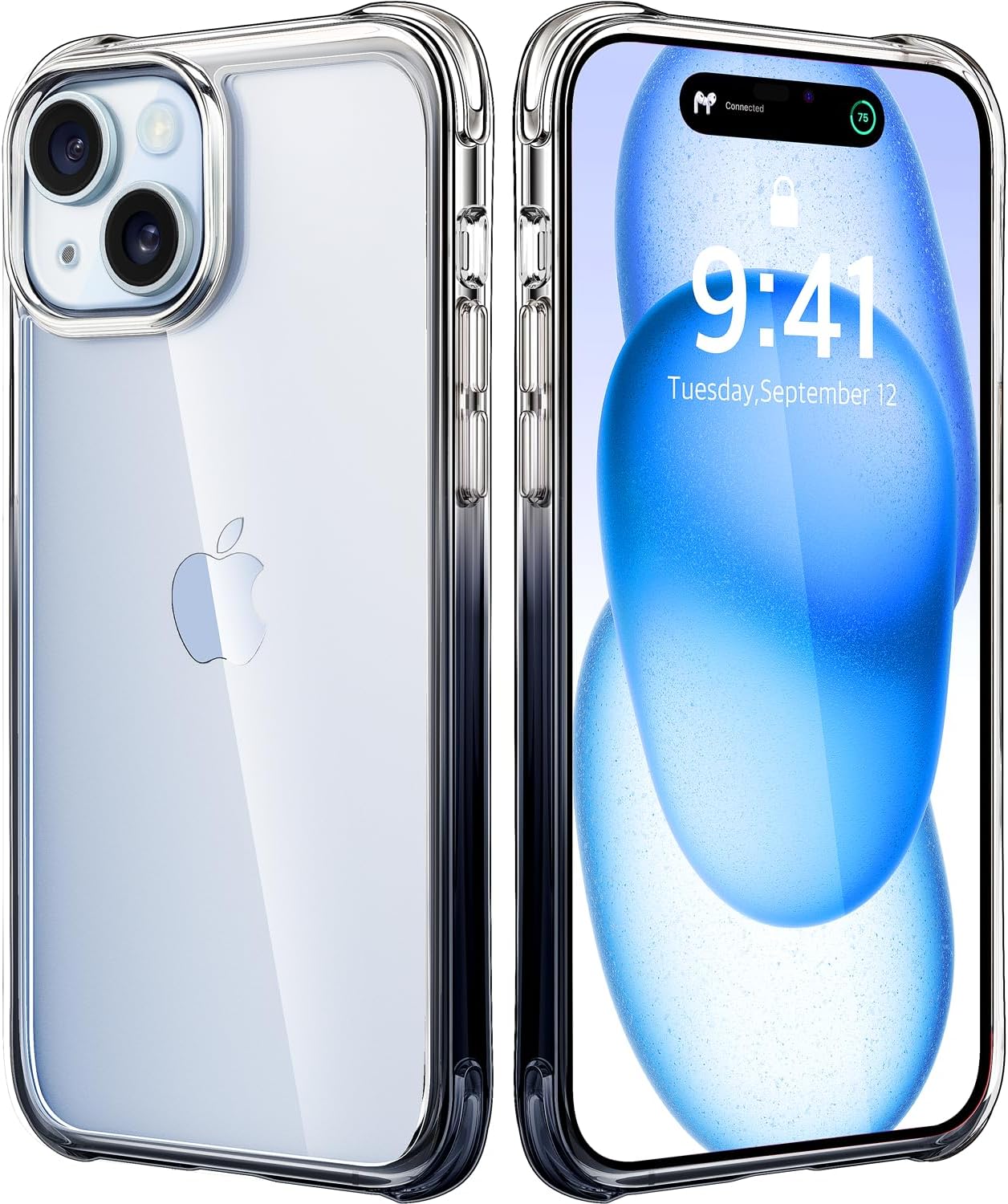 Mkeke Funda para iPhone 15, [No amarillenta] [Protección contra caídas de grado militar] Funda para Apple iPhone 15 con parachoques a prueba de