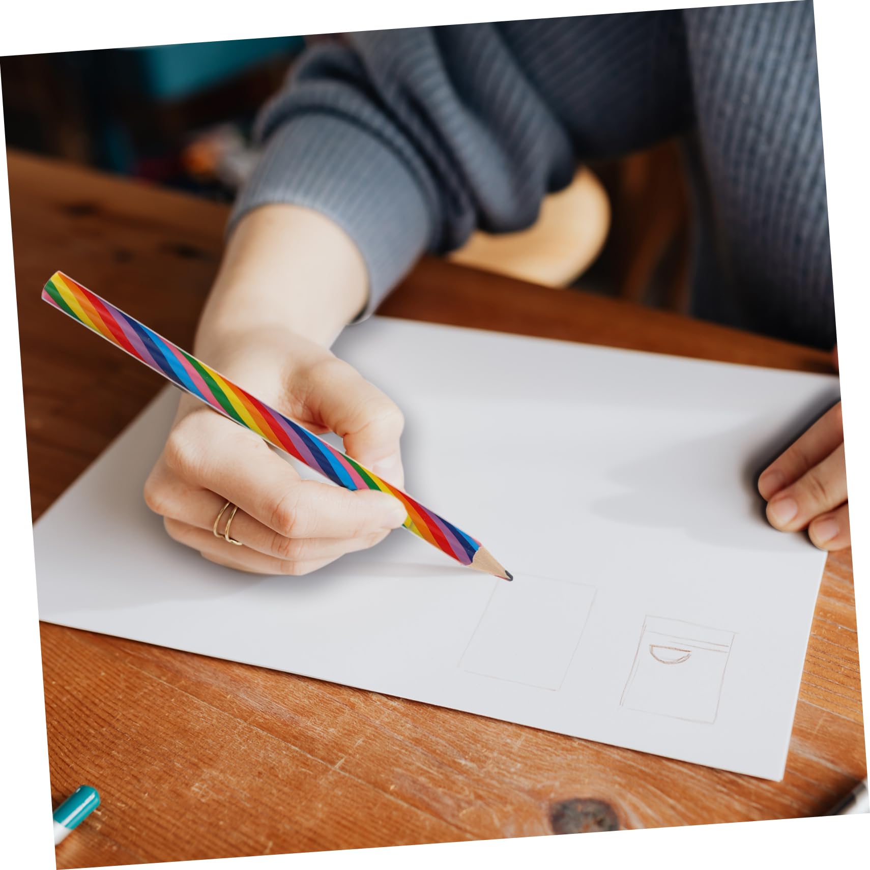 Angoily 4 Sätze Teiliges Bunter Zeichnungsstifte Für Ergonomisch Langlebig Für Zeichnen Malen Und Schreiben Regenbogenfarben Für Junge Künstler 20 Stück * 4