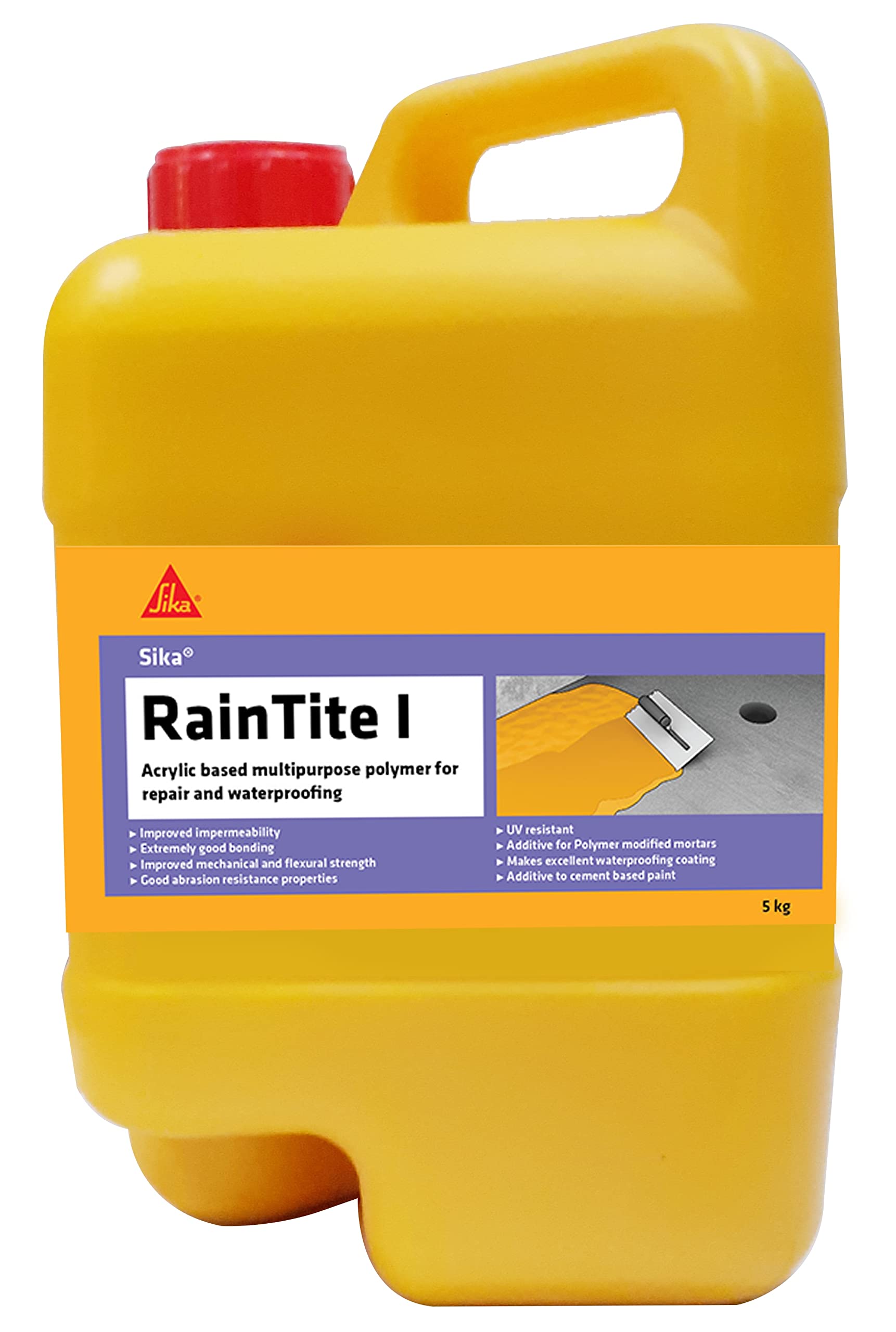 Sika RainTite I, Multipurpose polymer for the repairing and waterproofing for mortars and concrete, 5kg