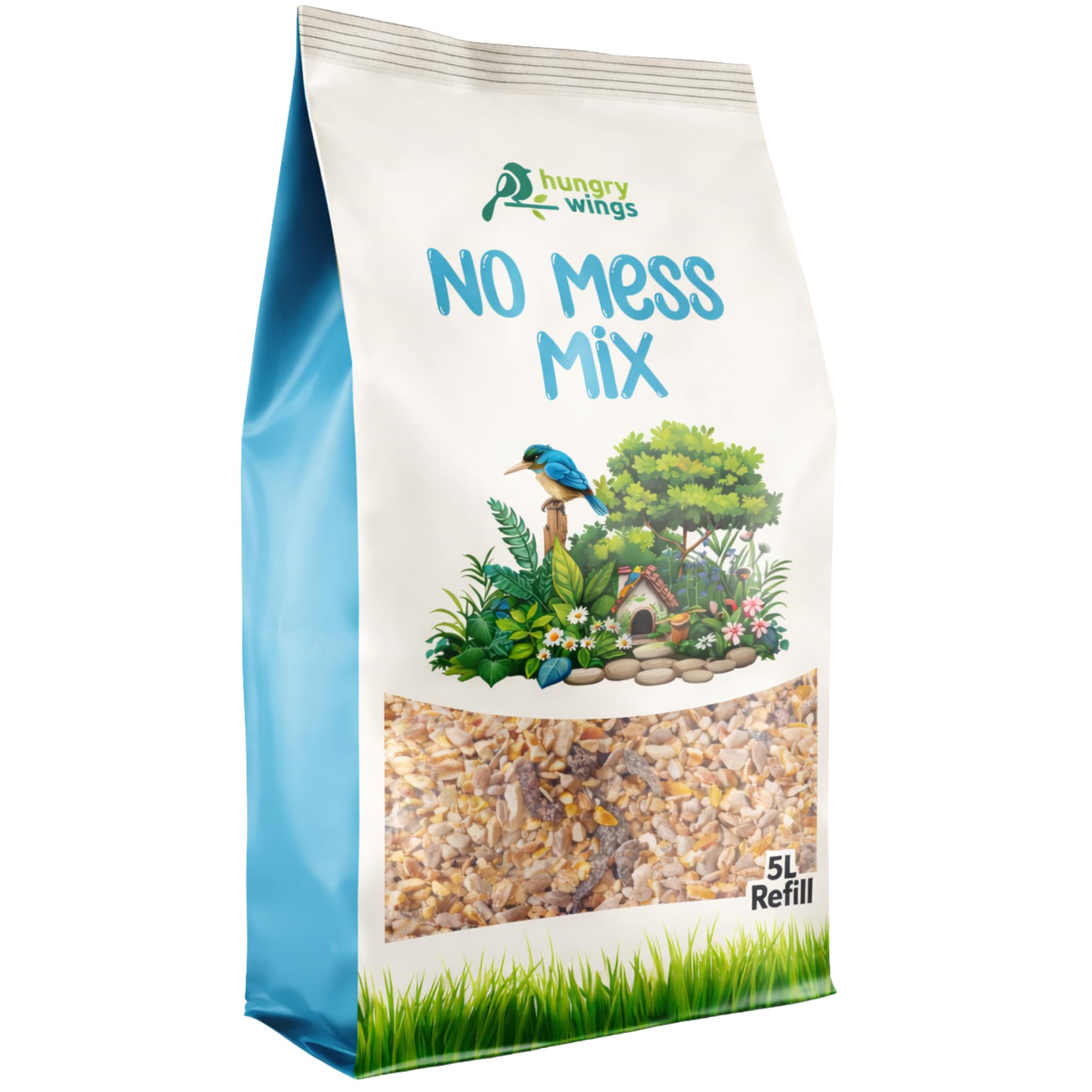 Premium Wild Bird Food 5L Refill, (5L Bag, No Mess Mix)