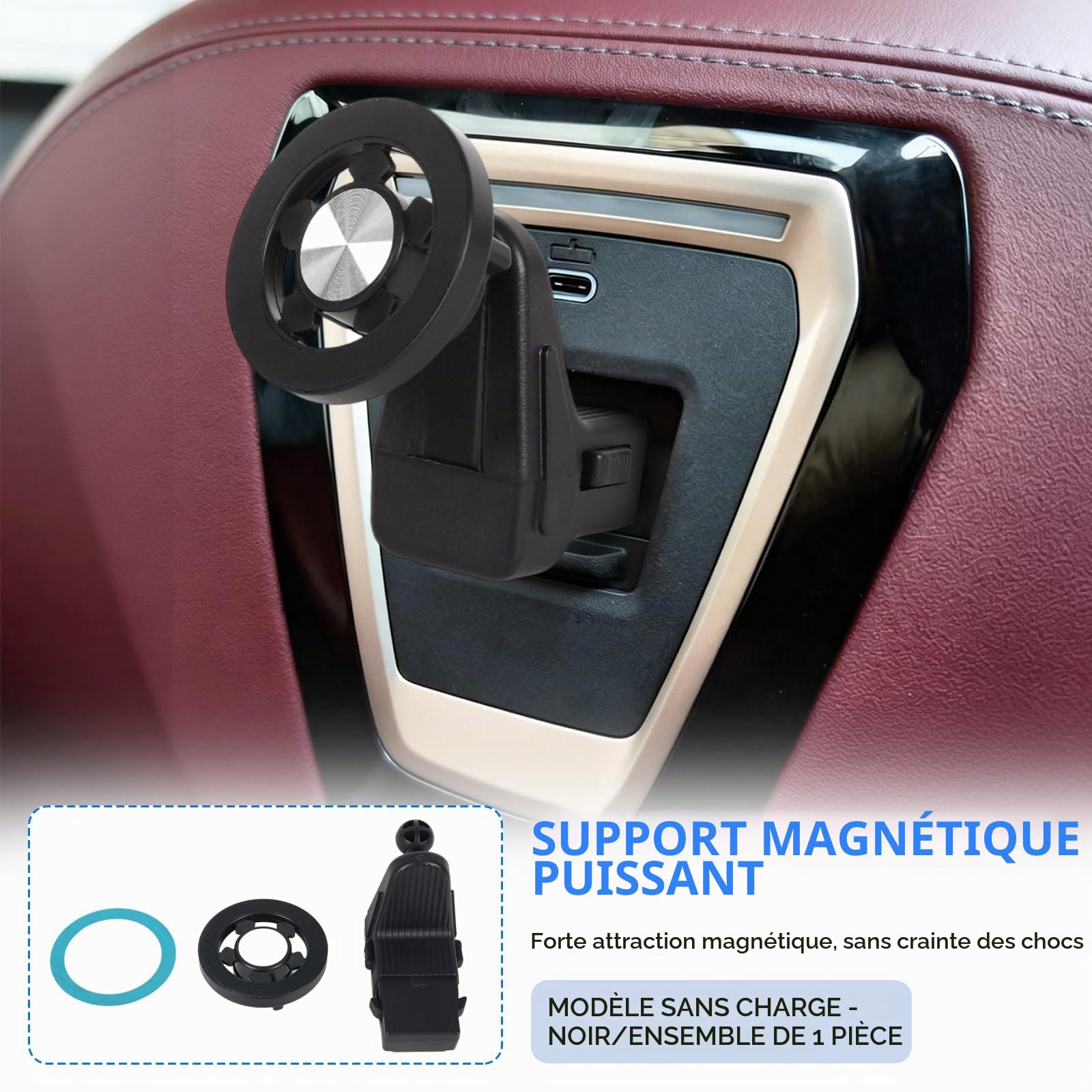 Support de tablette de voiture pour BMW X3 X5 X6 I20 G05 G06 G45 G60 G61 G70 Mag-Safe - Support de téléphone portable magnétique - Accessoire de voyage - Magnétique