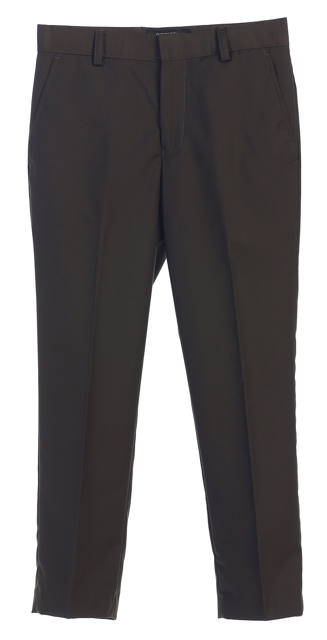 Gioberti Pantalones de vestir con frente plano para niños