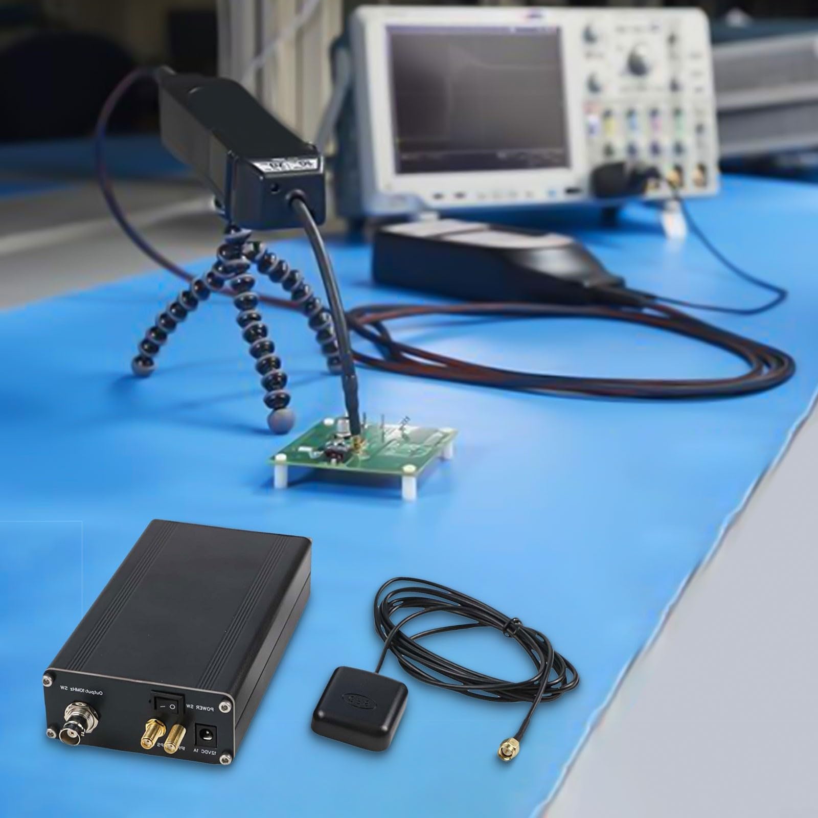 GPSDO 10MHz Signalgenerator GPS gezähmte Uhr Disziplinierter Oszillator für Audio-Tests für Frequenzkalibrierung Laborausrüstung