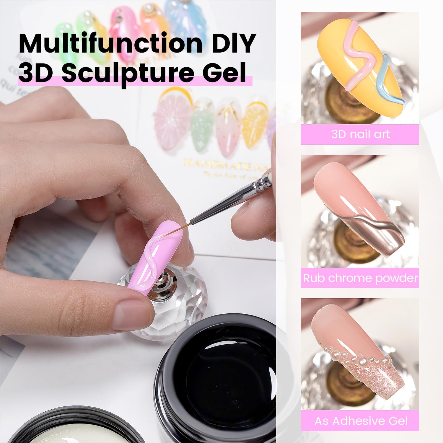 3D Sculpting Gel for Chrome Nail Art - FREE SHIPPING -5