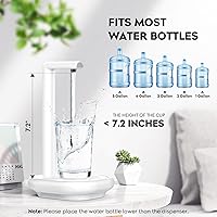 Vista 4 de Dispensador de agua de escritorio para botellas, bomba automática de jarra de 5 galones, dispensador eléctrico extraíble portátil para mesa, mesita