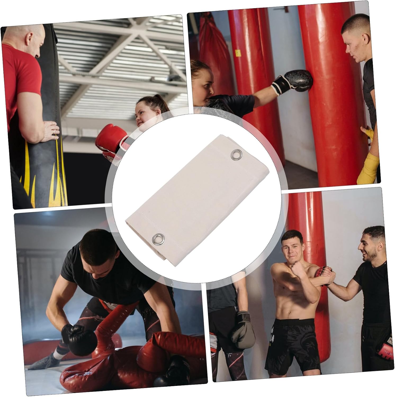 Triplet Boxing Bag Wall-Mounted Workout Sandbag 110x40cm Empty Heavy Bag for Boxing Training Fitness and Martial Arts