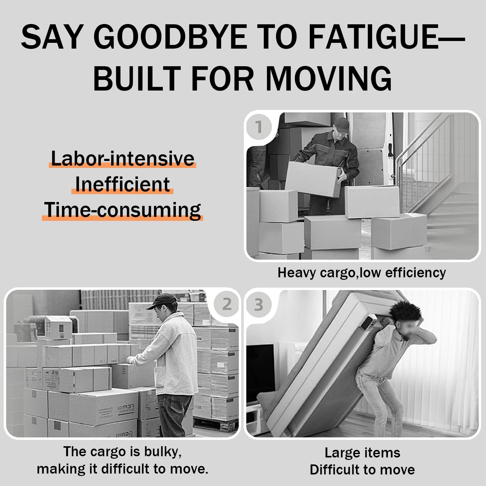 Carrello a Piattaforma Industriale,Carrello Pieghevole in Acciaio,Mano Carrelli per Magazzini,capacità 500 kg, per Applicazioni di Trasporto Stoccaggio Pesanti(Size:90x60cm)